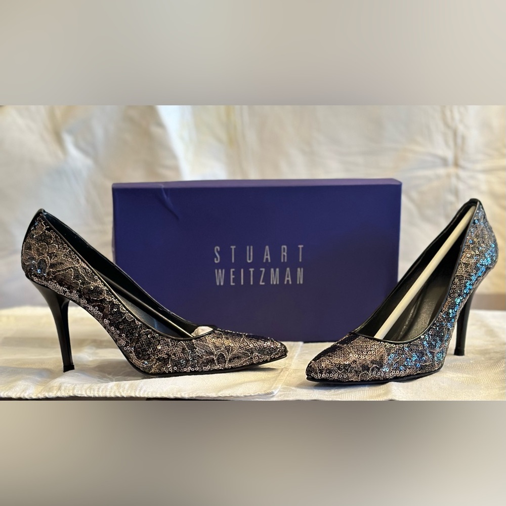 Stuart Weitzman “Pipepower” in Volcanic Lace